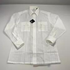 Vintage Givenchy for Chesa Shirt Mens Medium Ivory Button Up NWT