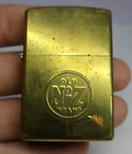 Zippo Jack Daniels Old No 7 Brass Color Lighter