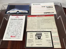 1992 Toyota Corolla DX Wagon Owner's Manual Guide Monroney Label/Window Sticker