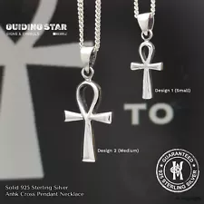 Thick Ancient Egyptian Ankh Cross Pendant✔️Solid Sterling Silver✔️Free Engraving