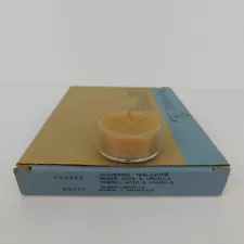 PartyLite Tealight Candles Amber Wood & Vanilla, Box Of 12, V04733 Retired