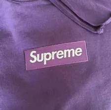 Supreme Box Logo Hooded Sweatshirt Hoodie Dark Purple FW23 Mens Size Large NEW