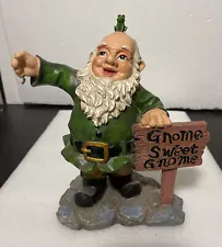 Gnome Sweet Gnome Statue Figurine Garden Decor Resin 9 inches tall