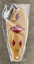 Scarce New Grain Belt Beer Tin Advertising Sign Daredevil Fishing Lure Theme