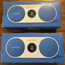 NEW 1 Polaroid P2 Music Player Powerful Portable Wireless Bluetooth Speaker Blue