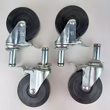 5 Inch by 1 3/8 Scaffold Casters w/ 1-3/64 Inch Round Grip Ring Stem - Haion