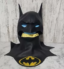 Batman 1989 Original Vintage Michael Keaton Rubber Cosplay Costume Mask Cowl