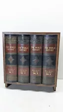 The World History Book Hidden Bar Decanter Antique Prohibition Liquor Cabinet