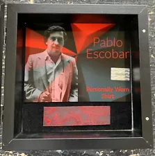 Pablo Escobar 8”x 8” Display with Personally Owned Shirt Swatch