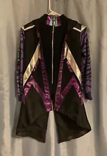 Fortnite Panini Raven Hooded Costume Cosplay Black Foil Youth Medium