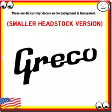 Greco Guitar Headstock vinyl decal sticker logo