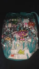 90's McKids Waterproof Plastic Clear Swim Bag Pull Tie Closure