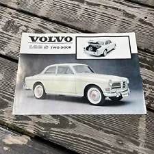 Vintage 1962-1963 Volvo 122S 2-Door Sedan Sales Brochure Sheet Original