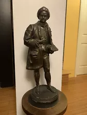 Bronze Statue Of William Hogarth by Salmson- Price Adjusted For Crack. See Pics.