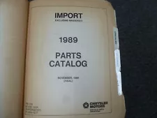 1989 Dodge Raider Parts Catalog Manual 4WD 2.6L 3.0L V6