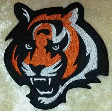 Cincinnati Bengals Tiger 3.5" Iron On Embroidered Patch ~ Free Tracking!