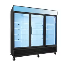 Glass 3 Swing Doors Merchandiser Freezer Commercial Frozen Display 70 Cu.ft ETL