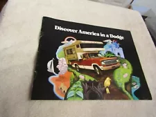 Vntg 1972 OEM Dodge Campers Sports Wagons Pickup Van Dealer Sales Brochure NOS