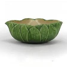 Grueby Pottery 7" matte green square bowl overlapping leaf Arts & Crafts Boston