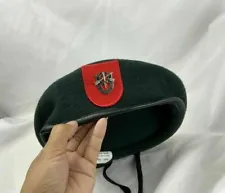 US ARMY 7TH SPECIAL FORCES GROUP BLACKISH GREEN WOOL BERET HAT SIZE 7-1/4