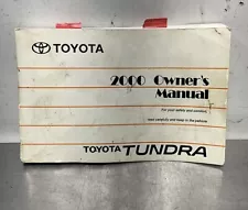 New Listing2000 Toyota Tundra Owner’s Operator's Manual OEM