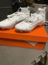 New Nike Vapor Edge Pro 360 2 Triple White Football Cleats DA5456-100 Mens Sz 9