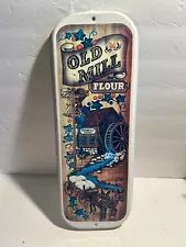 Metal Outdoor thermometer "Old Mill Flour" Graphics Retro/Nostalgic Design READ