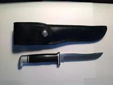 VINTAGE BUCK 105 FIXED BLADE KNIFE WITH SHEATH--VERY NICE