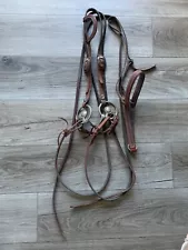 New ListingOne Ear Bridle with engraved snaffle and split reins