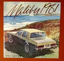 Original 1981 Chevy MALIBU Dealer Sales Brochure Sedan Coupe Station Wagon 20 pg