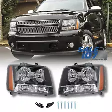 For 2007-2014 Chevrolet Tahoe Suburban Avalanche Lamps Headlights Left+Right Set