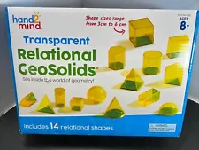 GEO MODEL RELATIONAL SOLIDS Geometry Set Geometrics 3D Shapes complete....