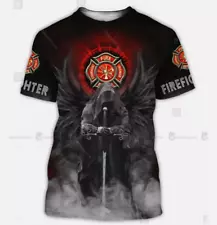 Firefighter shirt 3d shirt all Printed shirt gift Best fan New new