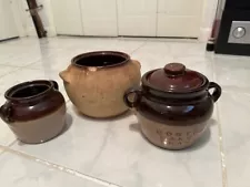 Three piece vintage Boston Baked Beans set