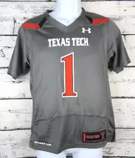 Texas Tech Red Raiders Gray Under Armour Football Jersey Youth Size Medium (M)