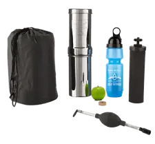 Go Berkey Water Filter Kit with 1 Qt. Berkey Gravity Fed Water Filter System