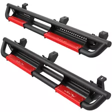 Running Boards for 2007- 2018 Jeep Wrangler JK & Unlimited 4 Door Side Steps Red (For: 2015 Jeep Wrangler)