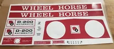 NEW WHEEL HORSE D200 DECALS