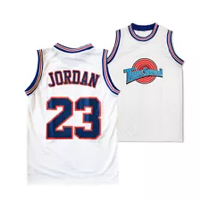 Michael Jordan Tune Squad White Jersey Space Jam Basketball MJ 23 Costume Movie