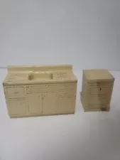 Strombecker KITCHEN Cabinets Vintage Wooden Dollhouse Furniture 1950s G14