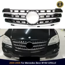 AMG Style Front Grille Grill Fit Mercedes ML-Class W164 2005-2008 ML500 ML350 ML (For: Mercedes-Benz ML500)