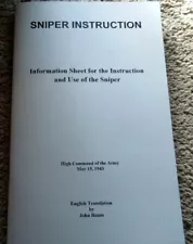 German WW2 Military Sniper Training Manual 1943 English Translation