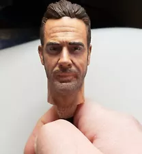 1/6 Negan Head Sculpt custom painted. Walking dead For 12'' Jeffrey Dean Morgan