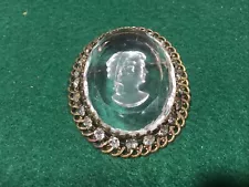 Vintage Cameo Brooch West Germany Costume Jewelry