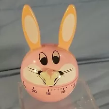 60 Minute Kitchen Timer: PINK BUNNY RABBIT Easter