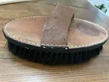 vintage equestrian Leather Horse Brush