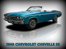 1969 Chevrolet Chevelle SS Convertible NEW Metal Sign: Pristine Restoration!