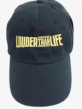 Louder Than Life Hat Adult One-Size Adjustable Black/Gold Cap NEW Rock Music Men