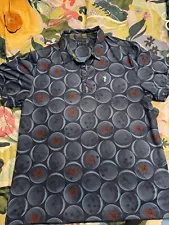 William Murray Kingpin Big Earner Mens Size XL Bowling Ball Rose Golf Polo Shirt