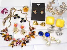 Vtg Now Estate Jewelry Lot Wearable MONET J CREW KATE SPADE DISNEY Colorful Huge